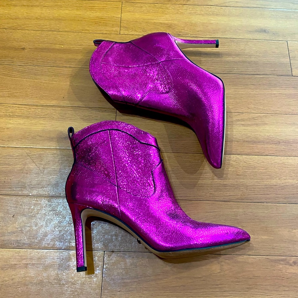 Gianni Bini Ezlee Snake embossed western dress booties size  8  m - Picture 7 of 7